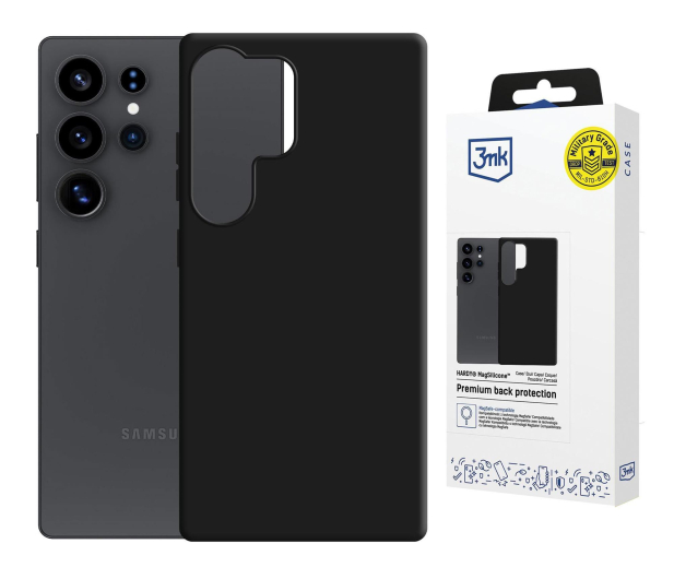 3mk Hardy MagSilicone Black do Galaxy S25 Ultra - 1344460 - zdjęcie